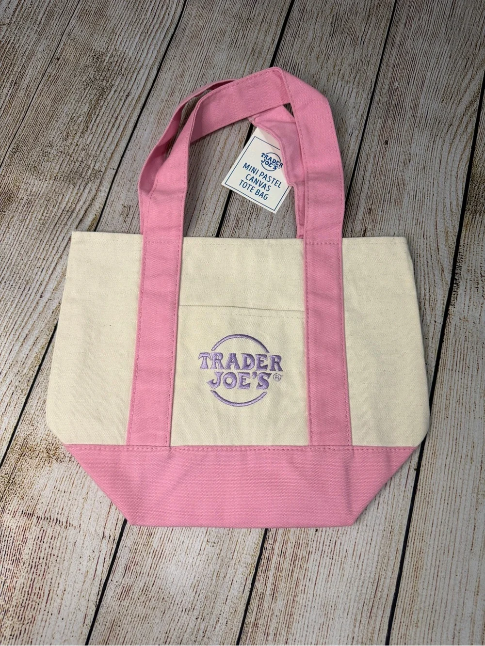 NWT Trader Joe’s Mini Tote Bags - Pastel Pink